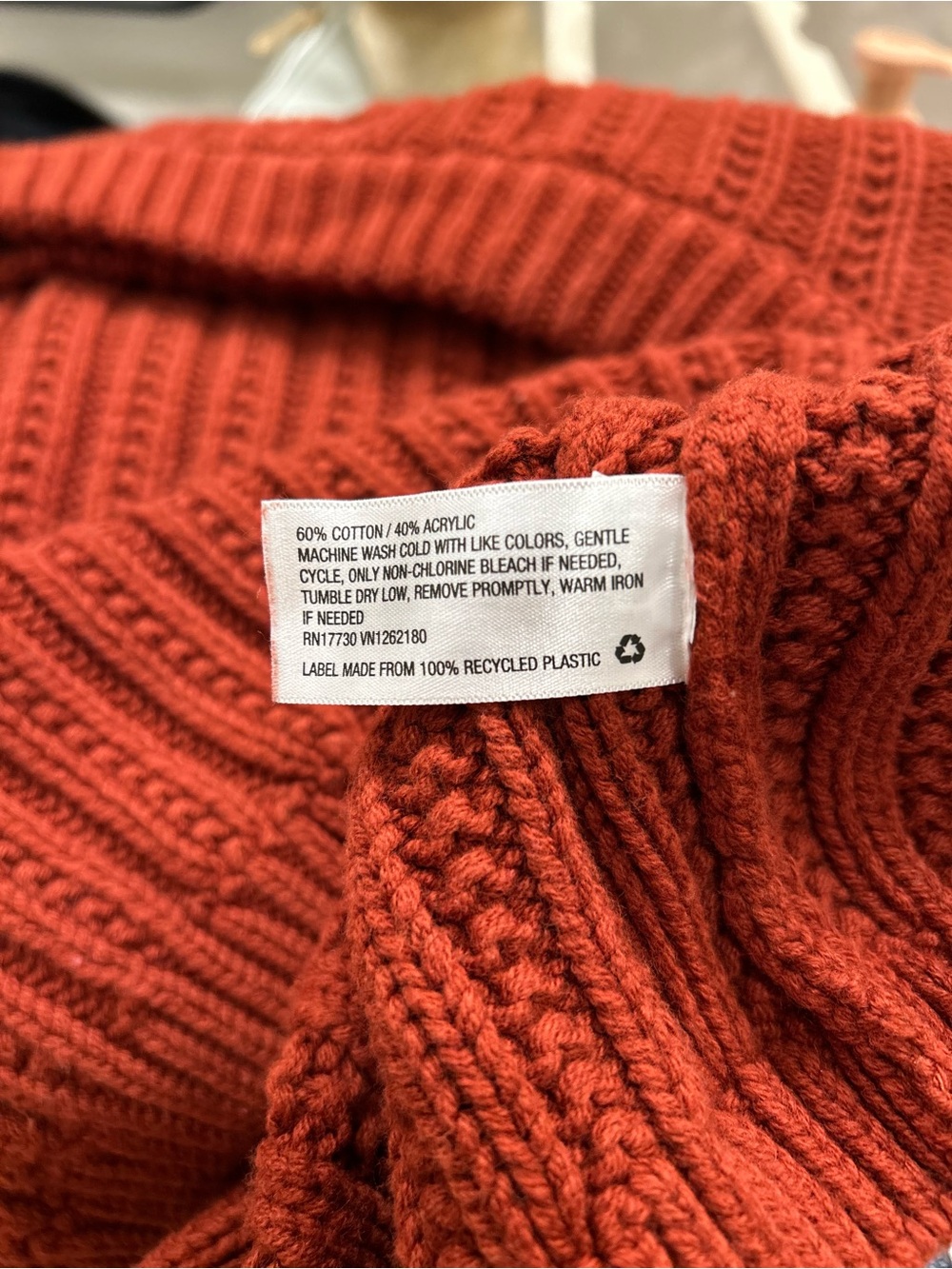 Universal Thread Rust Ribbed Crewneck Sweater - Picture 4 of 4